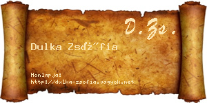Dulka Zsófia névjegykártya