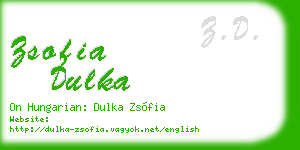 zsofia dulka business card