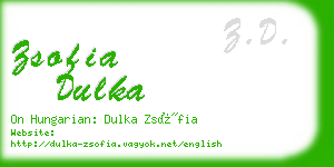 zsofia dulka business card